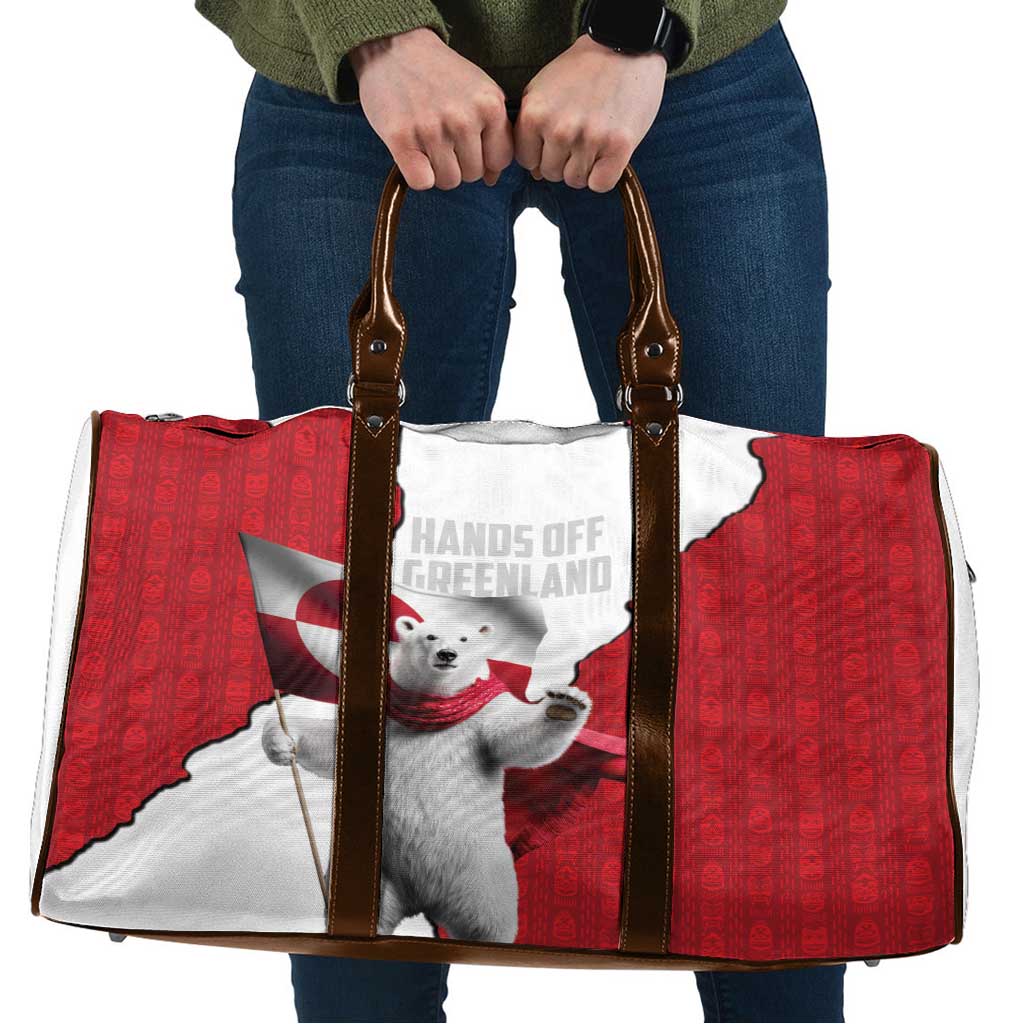 Hands Off Greenland Travel Bag Poland Bear with Flag