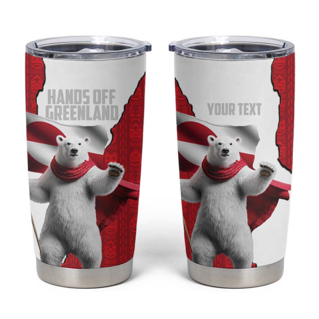 Hands Off Greenland Personalized Tumbler Cup Poland Bear with Flag