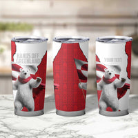 Hands Off Greenland Personalized Tumbler Cup Poland Bear with Flag