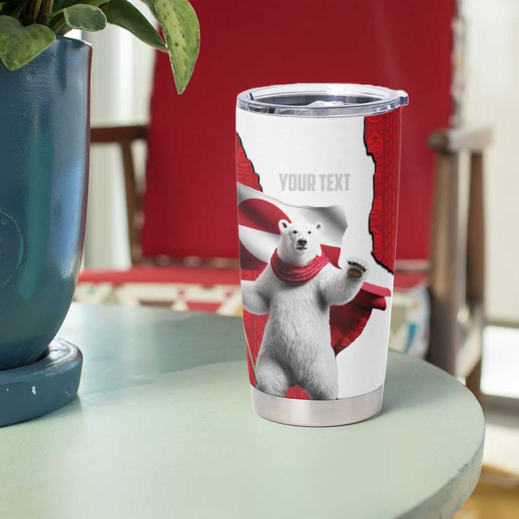 Hands Off Greenland Personalized Tumbler Cup Poland Bear with Flag