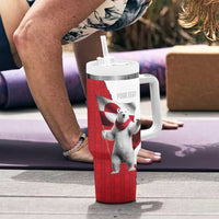 Hands Off Greenland Personalized Tumbler With Handle Poland Bear with Flag