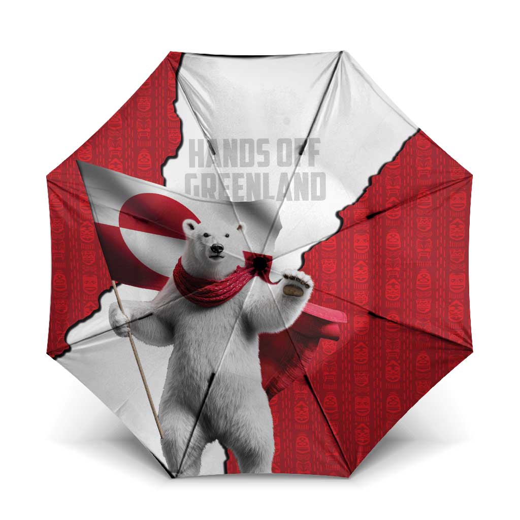 Hands Off Greenland Umbrella Poland Bear with Flag