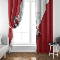 Hands Off Greenland Window Curtain Poland Bear with Flag