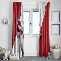 Hands Off Greenland Window Curtain Poland Bear with Flag