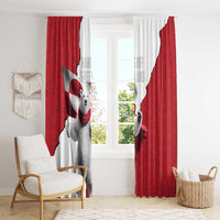 Hands Off Greenland Window Curtain Poland Bear with Flag