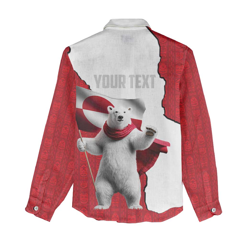 Hands Off Greenland Personalized Women Casual Shirt Poland Bear with Flag
