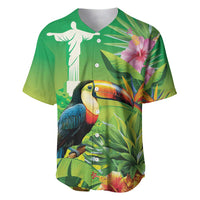 Brazil Rio-Toucan Bird Personalized Baseball Jersey Tropical Flowers