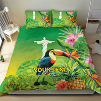Brazil Rio-Toucan Bird Personalized Bedding Set Tropical Flowers