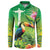 Brazil Rio-Toucan Bird Personalized Button Sweatshirt Tropical Flowers