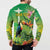 Brazil Rio-Toucan Bird Personalized Button Sweatshirt Tropical Flowers