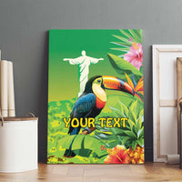 Brazil Rio-Toucan Bird Personalized Canvas Wall Art Tropical Flowers