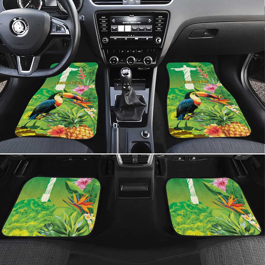 Brazil Rio-Toucan Bird Personalized Car Mats Tropical Flowers