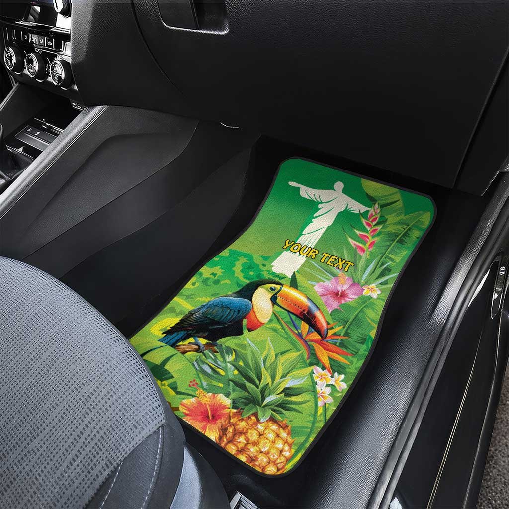 Brazil Rio-Toucan Bird Personalized Car Mats Tropical Flowers