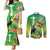 Brazil Rio-Toucan Bird Personalized Couples Matching Mermaid Dress and Long Sleeve Button Shirt Tropical Flowers