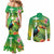 Brazil Rio-Toucan Bird Personalized Couples Matching Mermaid Dress and Long Sleeve Button Shirt Tropical Flowers