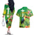 Brazil Rio-Toucan Bird Personalized Couples Matching Off The Shoulder Long Sleeve Dress and Hawaiian Shirt Tropical Flowers
