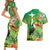 Brazil Rio-Toucan Bird Personalized Couples Matching Short Sleeve Bodycon Dress and Hawaiian Shirt Tropical Flowers