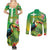 Brazil Rio-Toucan Bird Personalized Couples Matching Summer Maxi Dress and Long Sleeve Button Shirt Tropical Flowers