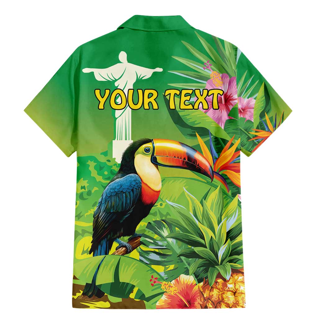 Brazil Rio-Toucan Bird Personalized Family Matching Mermaid Dress and Hawaiian Shirt Tropical Flowers