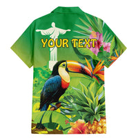 Brazil Rio-Toucan Bird Personalized Family Matching Mermaid Dress and Hawaiian Shirt Tropical Flowers