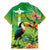 Brazil Rio-Toucan Bird Personalized Family Matching Mermaid Dress and Hawaiian Shirt Tropical Flowers