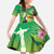Brazil Rio-Toucan Bird Personalized Family Matching Off The Shoulder Long Sleeve Dress and Hawaiian Shirt Tropical Flowers