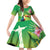 Brazil Rio-Toucan Bird Personalized Family Matching Off Shoulder Short Dress and Hawaiian Shirt Tropical Flowers