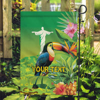 Brazil Rio-Toucan Bird Personalized Garden Flag Tropical Flowers
