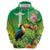 Brazil Rio-Toucan Bird Personalized Hoodie Tropical Flowers
