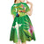 Brazil Rio-Toucan Bird Personalized Kid Short Sleeve Dress Tropical Flowers
