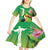 Brazil Rio-Toucan Bird Personalized Kid Short Sleeve Dress Tropical Flowers