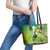 Brazil Rio-Toucan Bird Personalized Leather Tote Bag Tropical Flowers