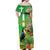 Brazil Rio-Toucan Bird Personalized Off Shoulder Maxi Dress Tropical Flowers