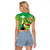 Brazil Rio-Toucan Bird Personalized Raglan Cropped T Shirt Tropical Flowers