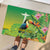 Brazil Rio-Toucan Bird Personalized Rubber Doormat Tropical Flowers