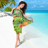 Brazil Rio-Toucan Bird Personalized Sarong Tropical Flowers