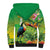 Brazil Rio-Toucan Bird Personalized Sherpa Hoodie Tropical Flowers