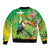 Brazil Rio-Toucan Bird Personalized Sleeve Zip Bomber Jacket Tropical Flowers