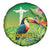 Brazil Rio-Toucan Bird Personalized Spare Tire Cover Tropical Flowers