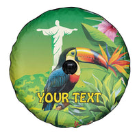 Brazil Rio-Toucan Bird Personalized Spare Tire Cover Tropical Flowers