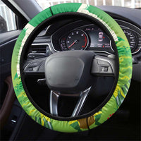 Brazil Rio-Toucan Bird Steering Wheel Cover Tropical Flowers