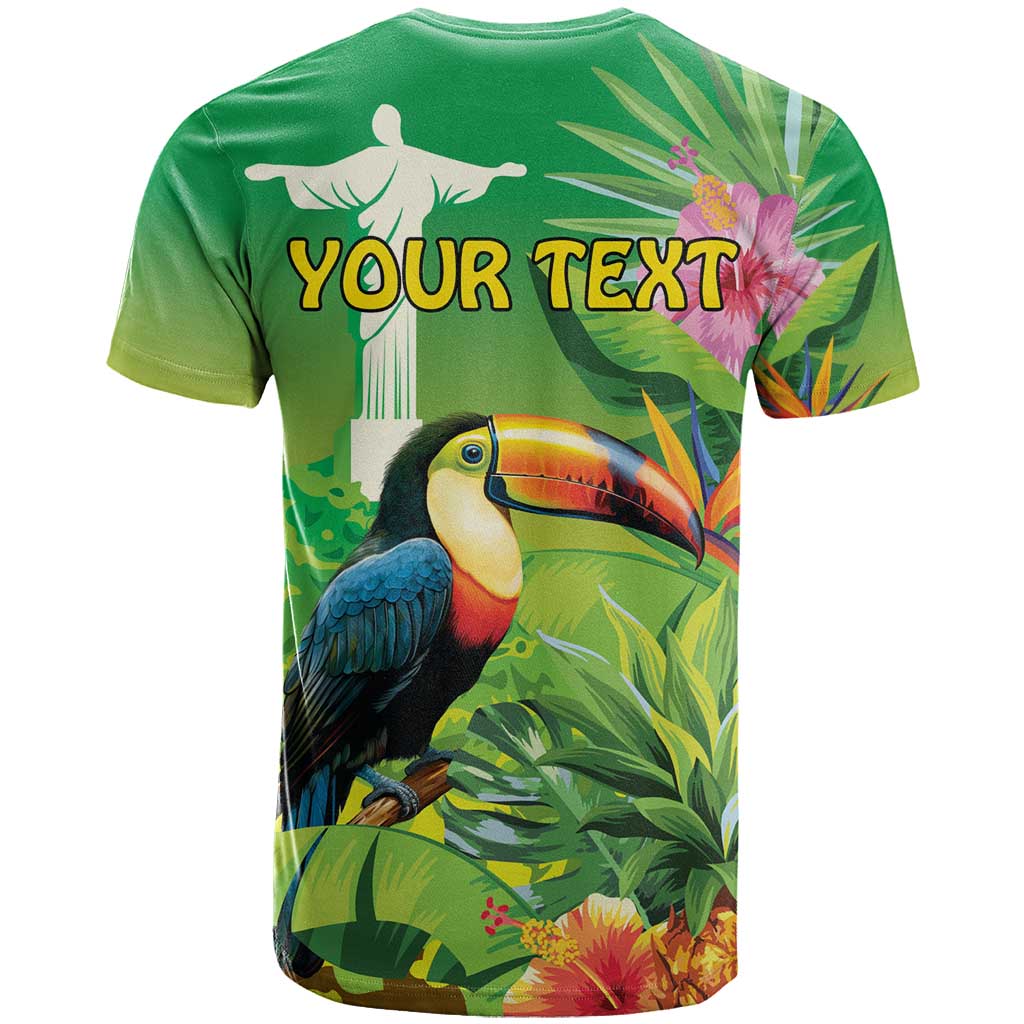 Brazil Rio-Toucan Bird Personalized T Shirt Tropical Flowers