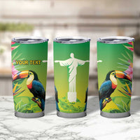 Brazil Rio-Toucan Bird Personalized Tumbler Cup Tropical Flowers