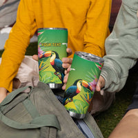 Brazil Rio-Toucan Bird Personalized Tumbler Cup Tropical Flowers