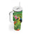 Brazil Rio-Toucan Bird Personalized Tumbler With Handle Tropical Flowers