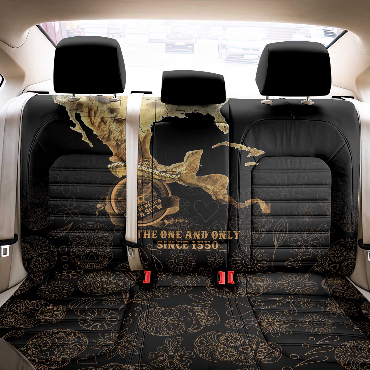 Gulf Of Mexico Back Car Seat Cover Historic Gulf of Mexico Map Since 1550