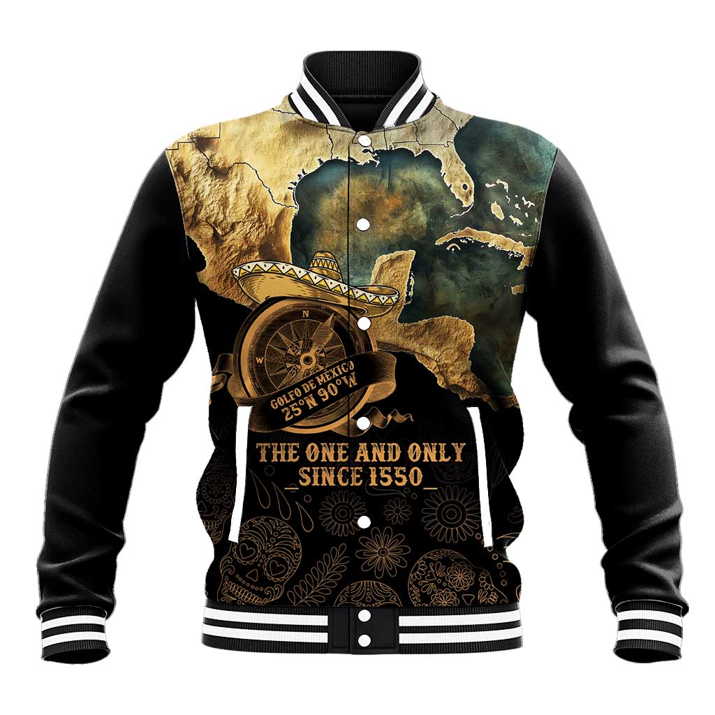 Gulf Of Mexico Baseball Jacket Historic Gulf of Mexico Map Since 1550
