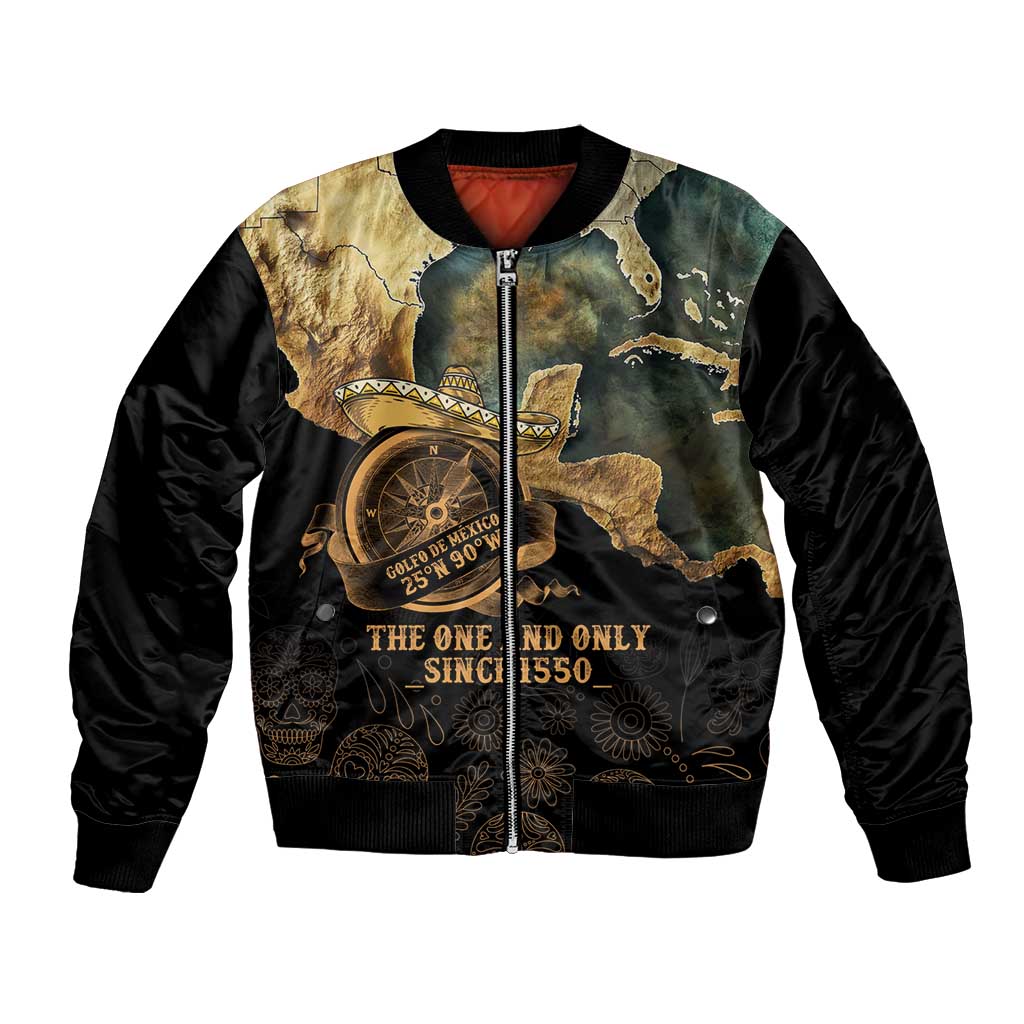 Gulf Of Mexico Bomber Jacket Historic Gulf of Mexico Map Since 1550