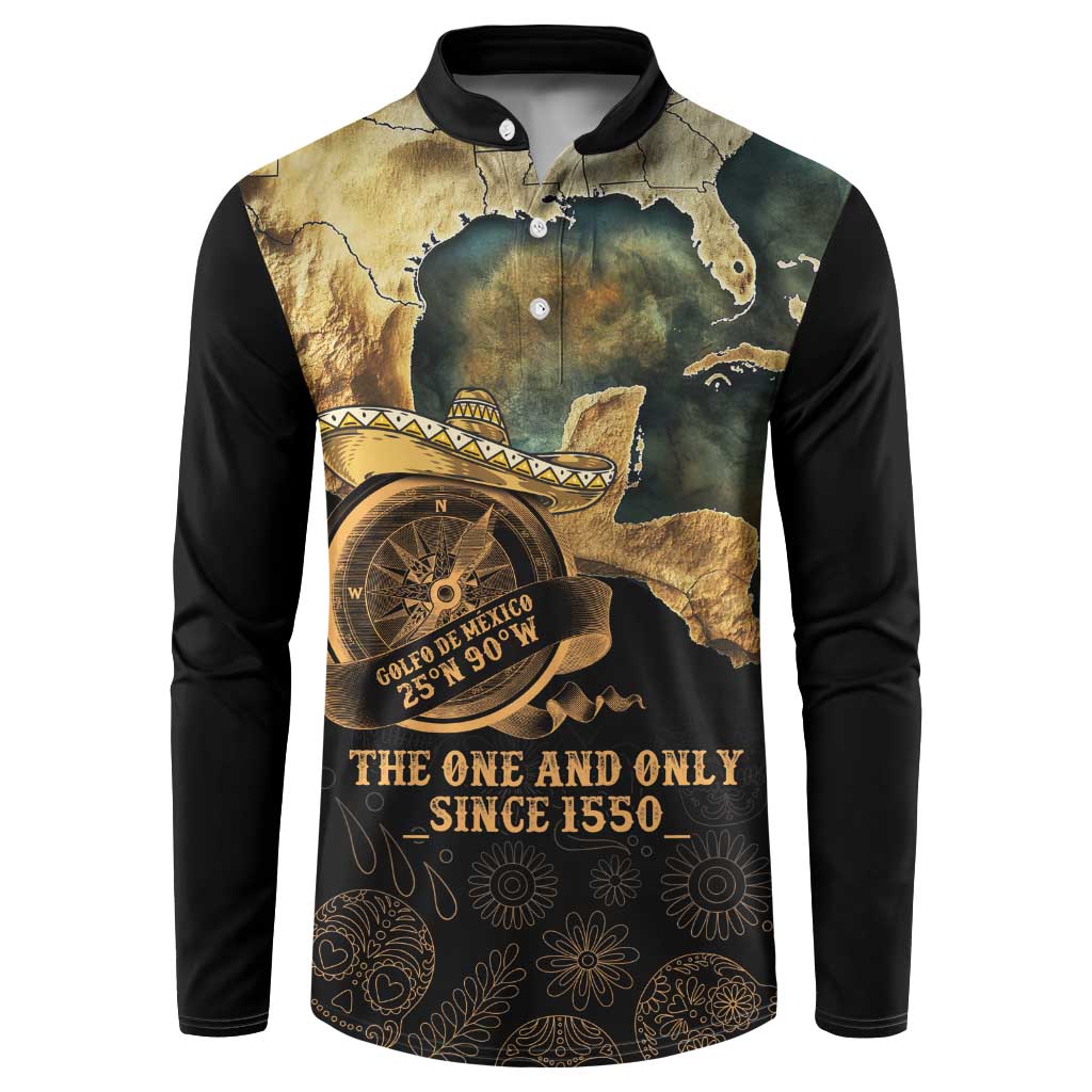 Gulf Of Mexico Button Sweatshirt Historic Gulf of Mexico Map Since 1550