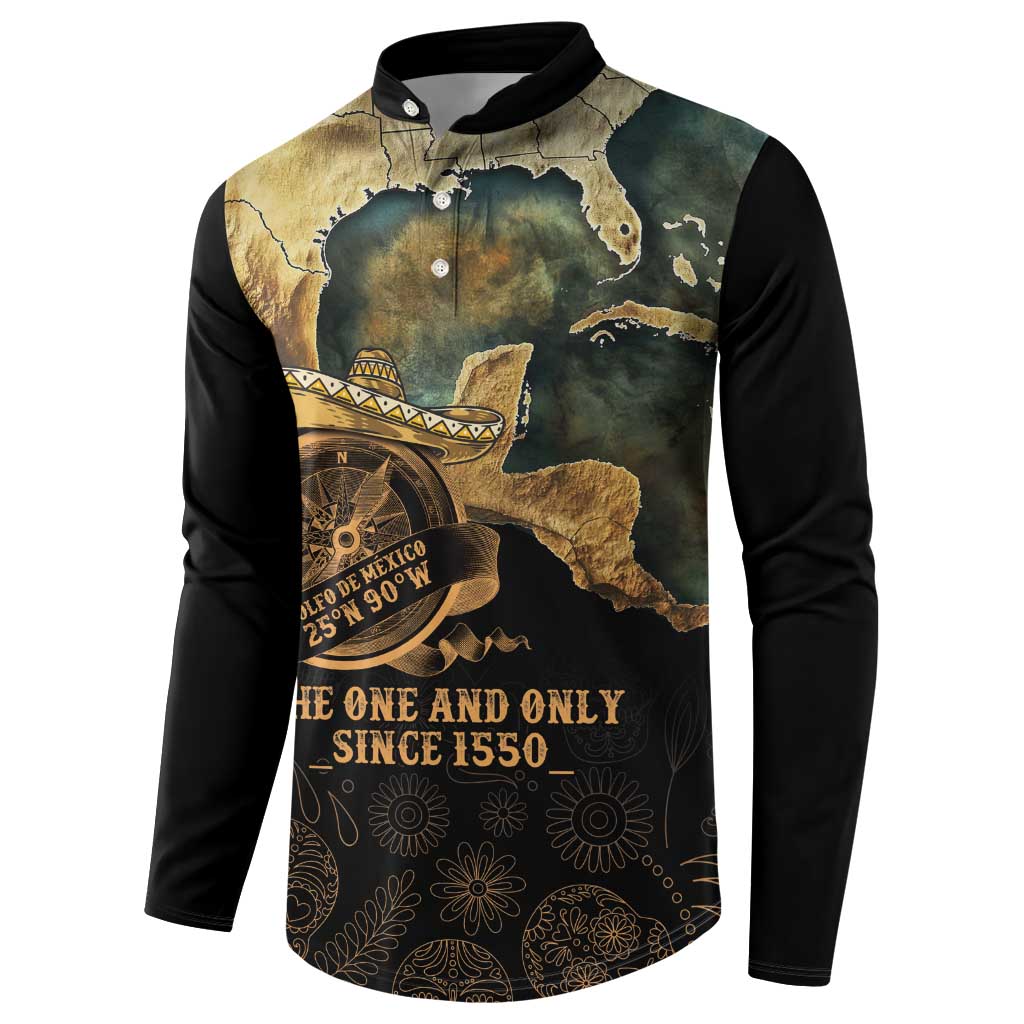 Gulf Of Mexico Button Sweatshirt Historic Gulf of Mexico Map Since 1550